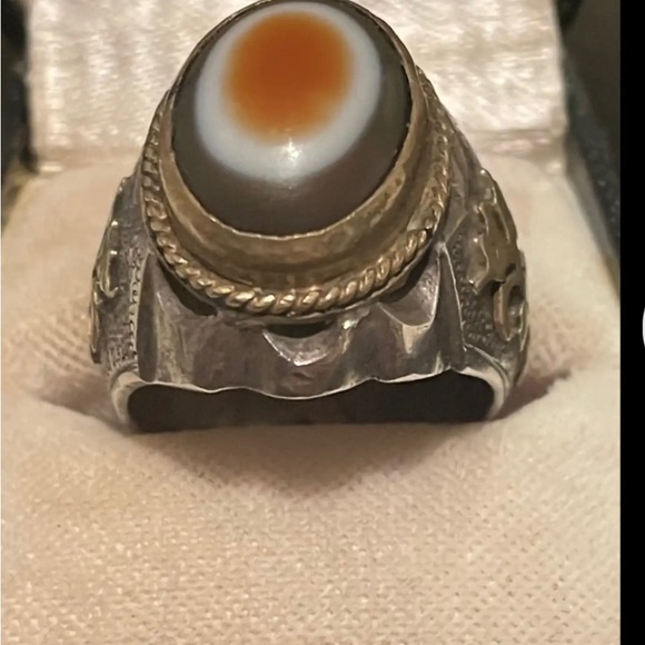 Impressive Large Vintage Bullseye Sterling Silver Statement Ring - Picture 5 of 10